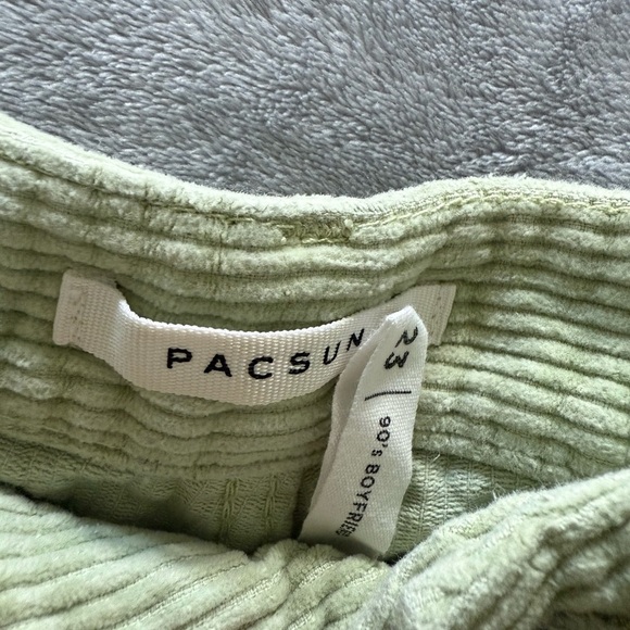 PacSun Light Green Corduroy Pants 90s boyfriend style - Picture 7 of 9